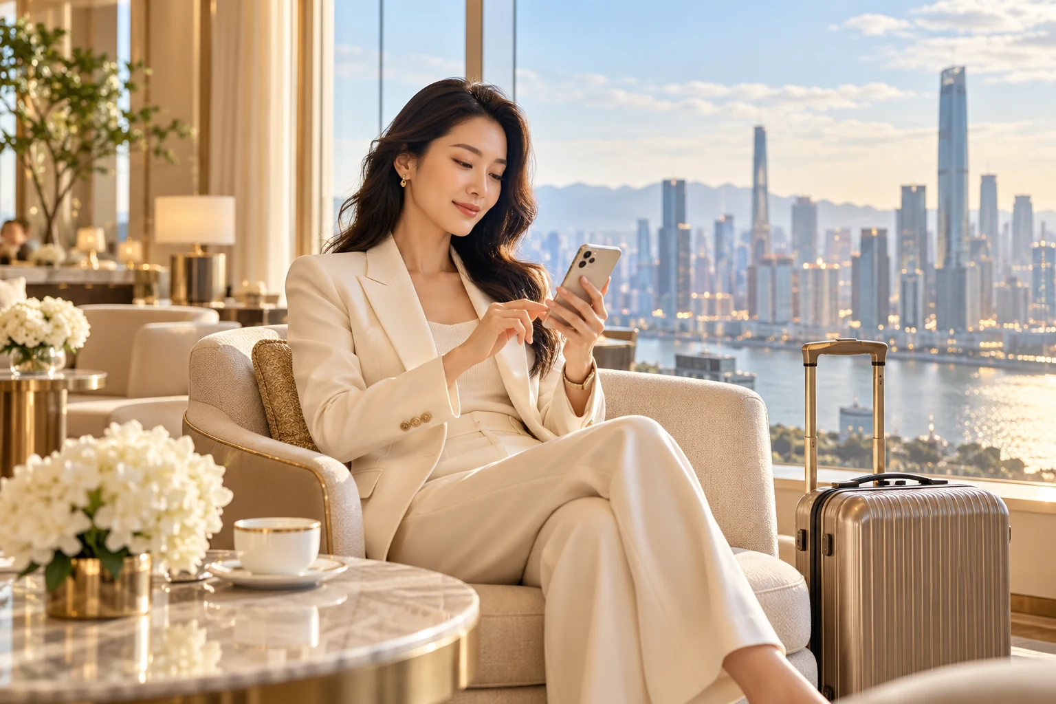 Illustrative BBG Signature card and app lifestyle scene